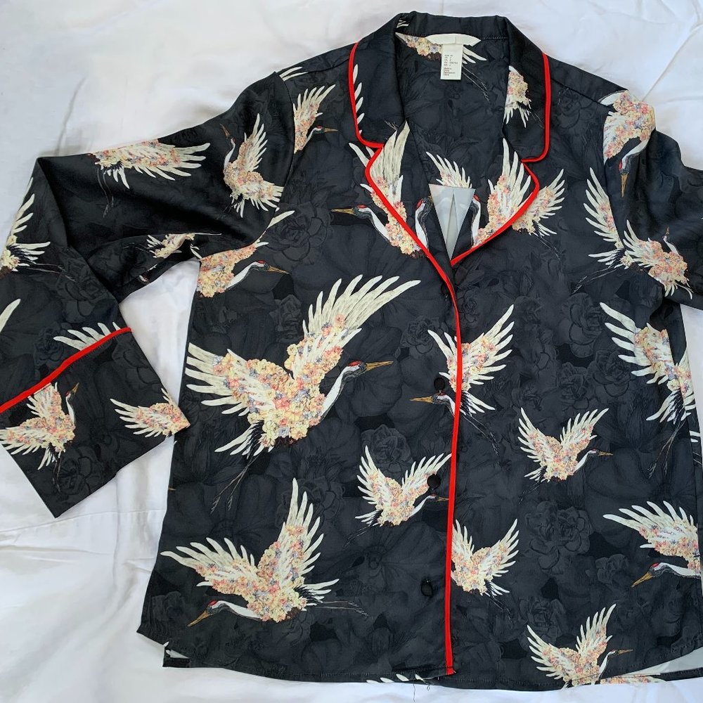 H&M long sleeve pajama shirt